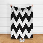 chevron black and whiet X large