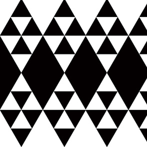 triangles and argyle black and white