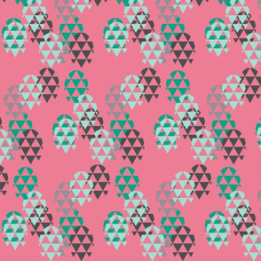 Eggs triangles in pink