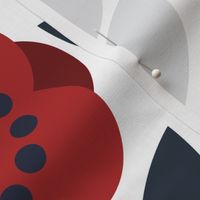 Poppy - Red and Navy - Medium
