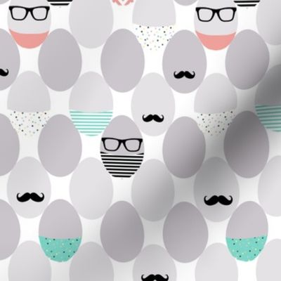 mustache geek eggs