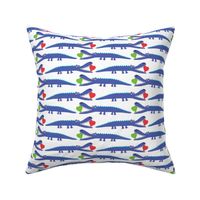 alligator love blue - large