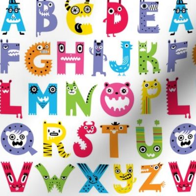 alphabet monster pattern