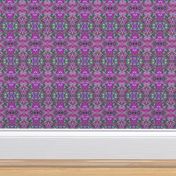 Easter Egg Hunt (a purple and green coloring book style abstract)