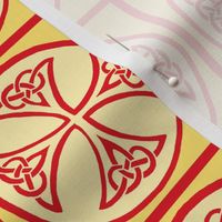 celtic cross tile red and gold