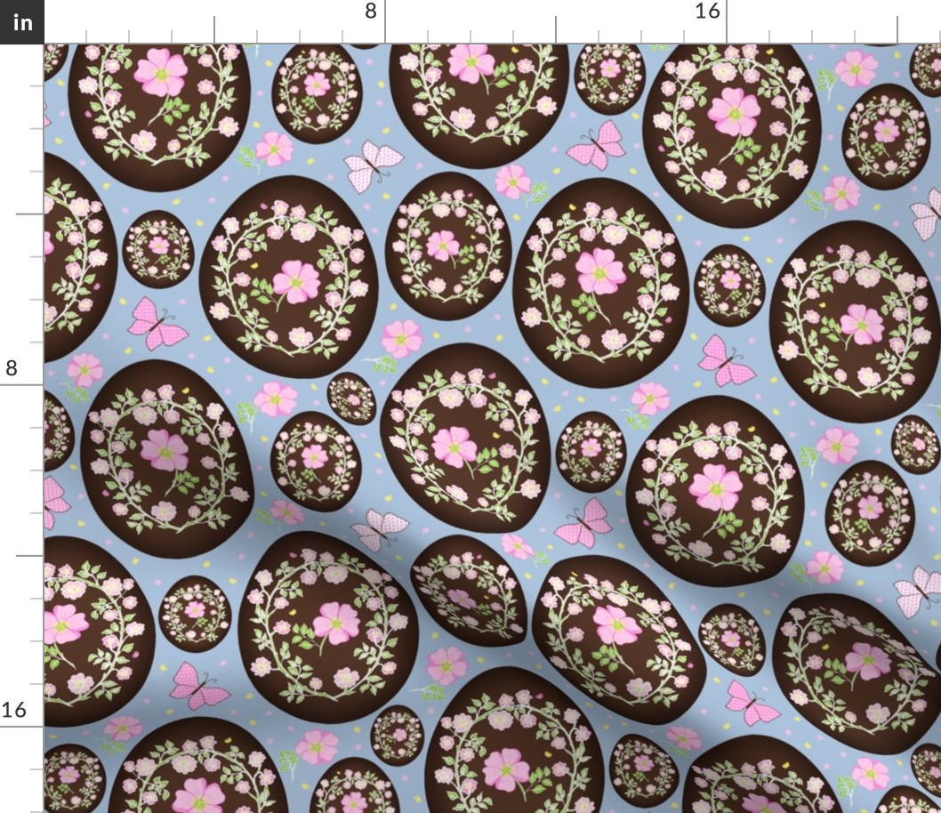 Sweet Eglantine on Chocolate Easter Eggs - Large Scale