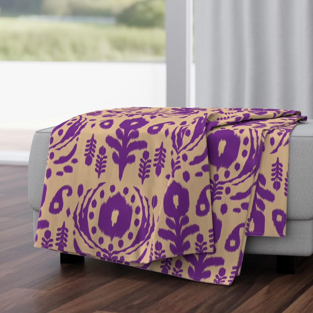 floral ikat - purple