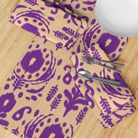 floral ikat - purple