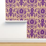 floral ikat - purple