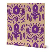 floral ikat - purple