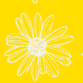 Daisy Fabric Yellow