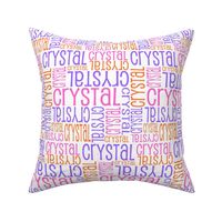 Personalised Name Fabric - Pink Purple Orange