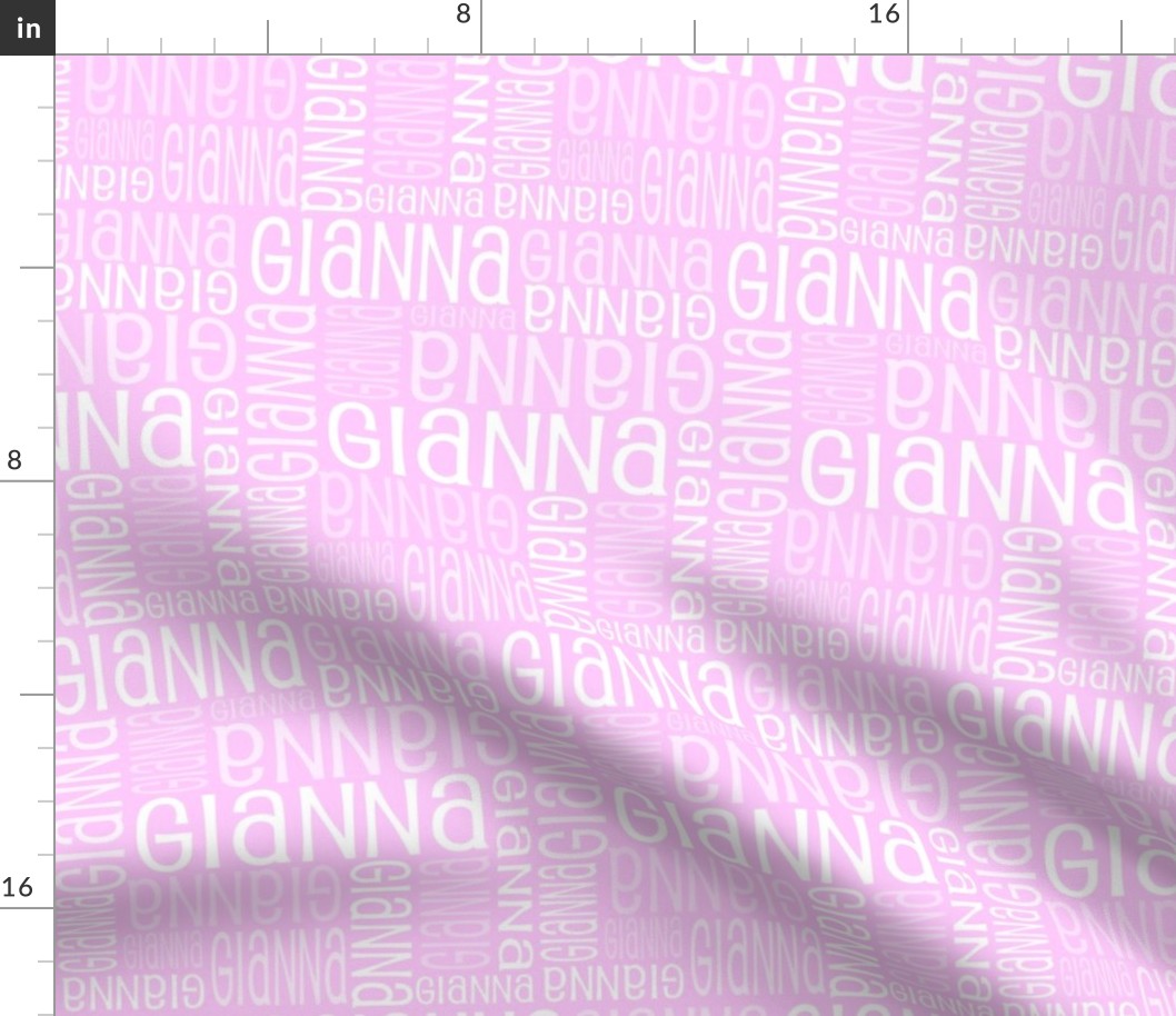 Personalised Name Fabric - Purple/Pink 3