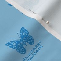 butterfly alphabet - light blue, large
