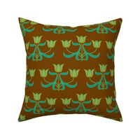 Art Nouveau44-brown/teal