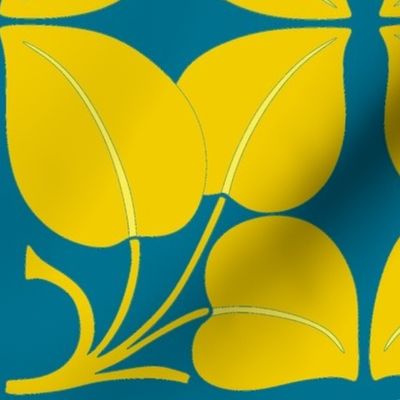 Art Nouveau13-blue/yellow