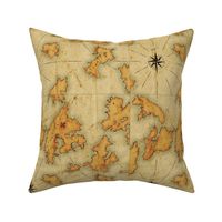 Treasure Islands Vintage Map 12"x12"