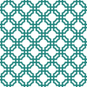 teal chinese pattern