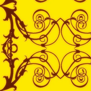 Art Nouveau6-brown/yellow