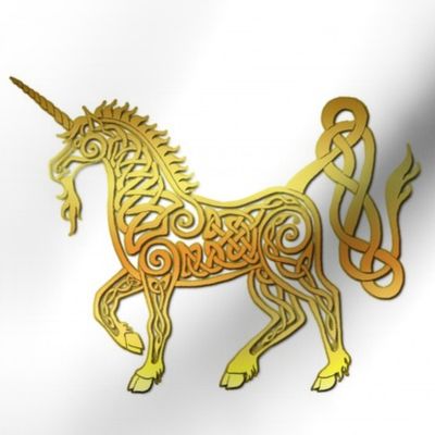 celtic unicorn 4 gloss gold