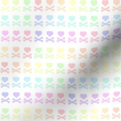 Heartskulls! - Pastel Rainbows  - Â© PinkSodaPop 4ComputerHeaven.com