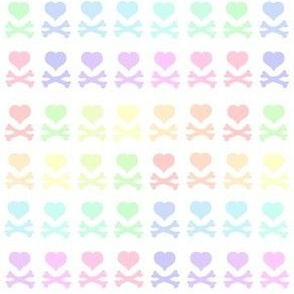 Heartskulls! - Pastel Rainbows  - Â© PinkSodaPop 4ComputerHeaven.com