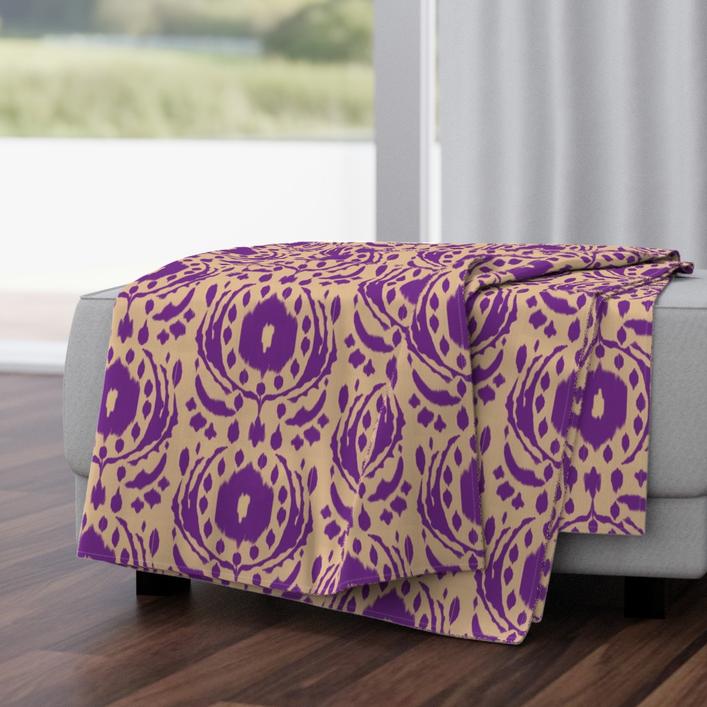 Ikat Flower - Purple