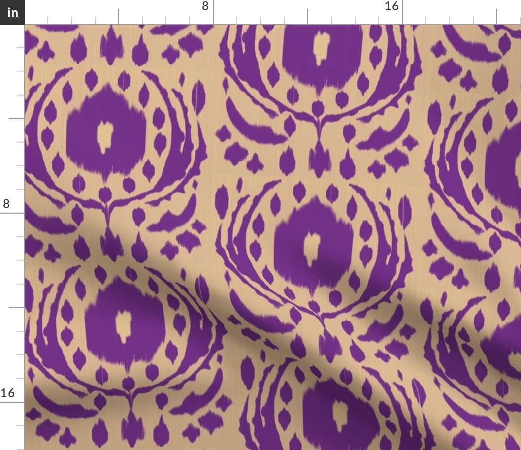 Ikat Flower - Purple