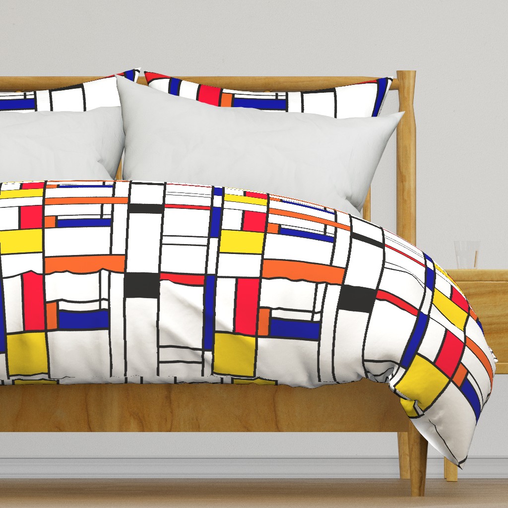 Piet Mondrian inspired line pattern