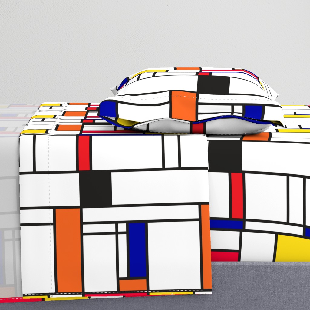 Piet Mondrian inspired line pattern