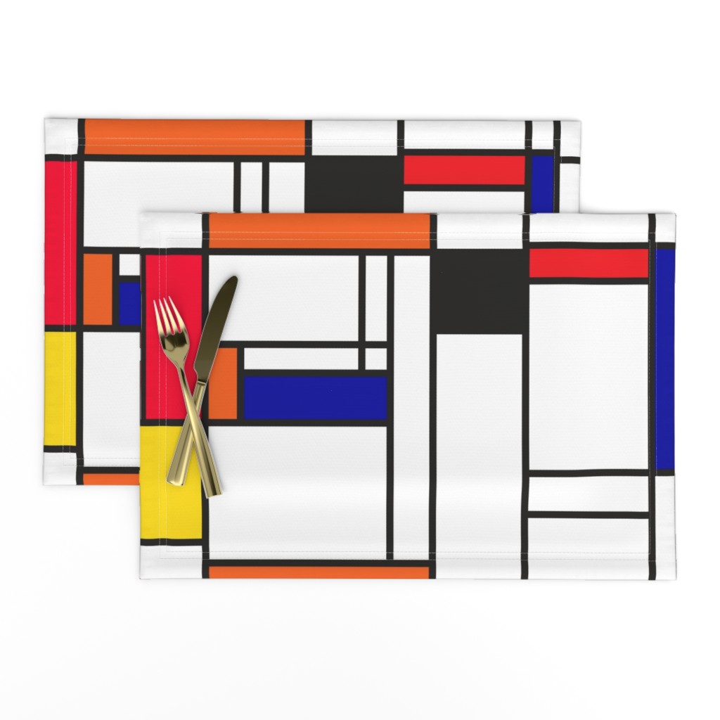 Piet Mondrian inspired line pattern