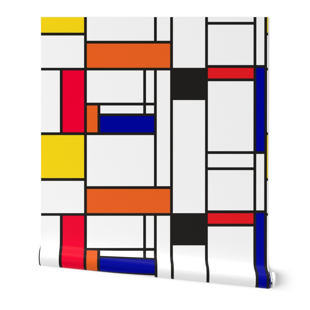 Piet Mondrian inspired line pattern