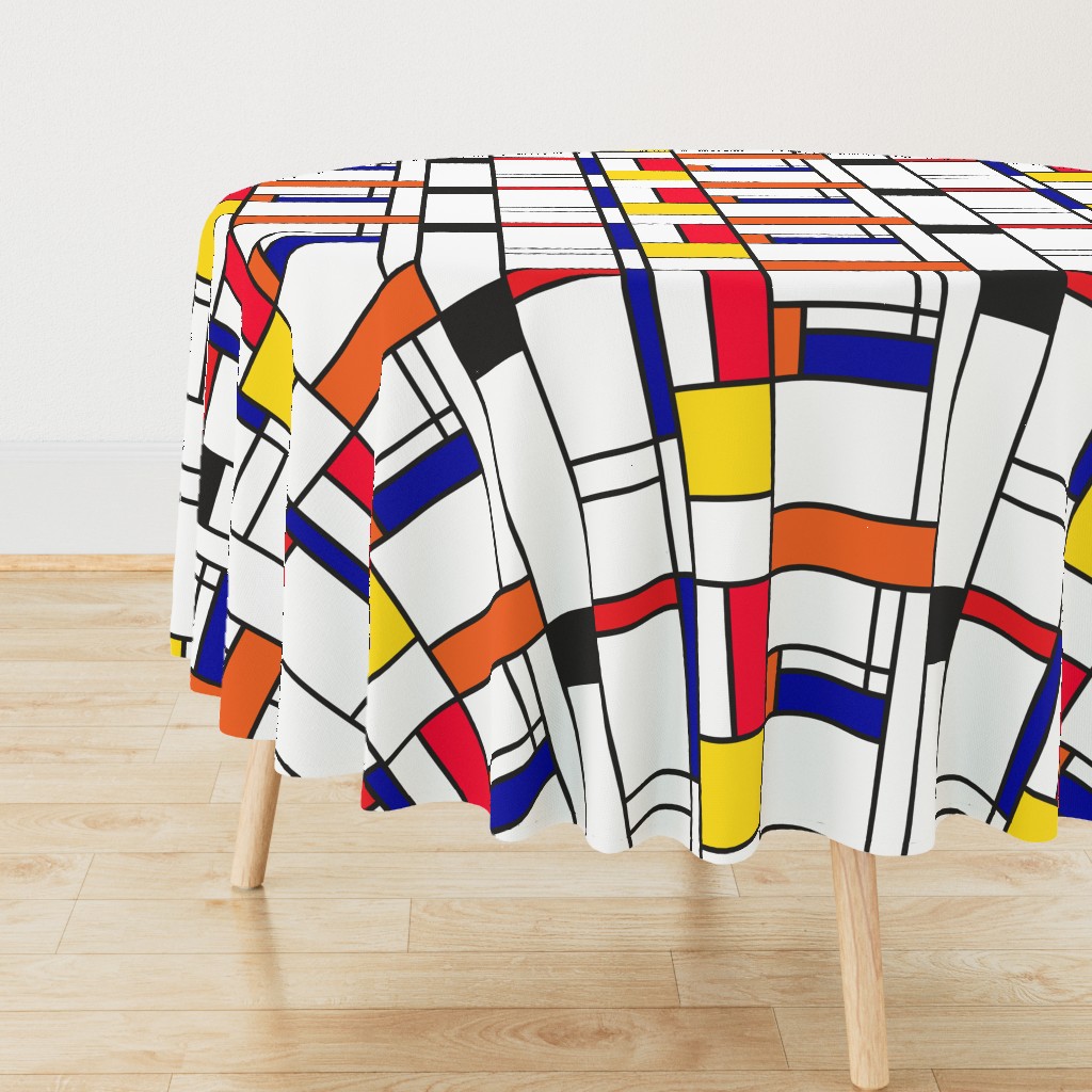 Piet Mondrian inspired line pattern