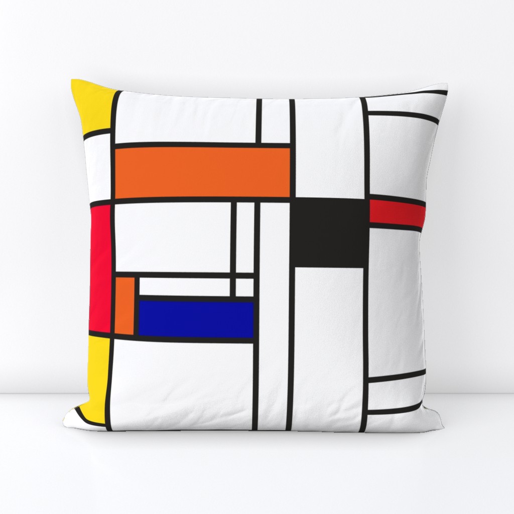 Piet Mondrian inspired line pattern