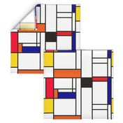 Piet Mondrian inspired line pattern