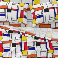 Piet Mondrian inspired line pattern