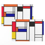 Piet Mondrian inspired line pattern