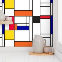 Piet Mondrian inspired line pattern