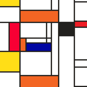 Piet Mondrian inspired line pattern