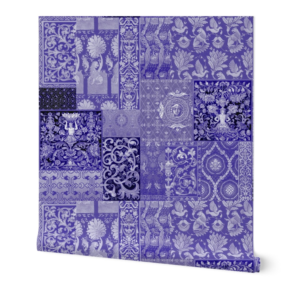 Henry VIII Was A Cheater ... Quilt ~ Indigo/Purple/Blue and White