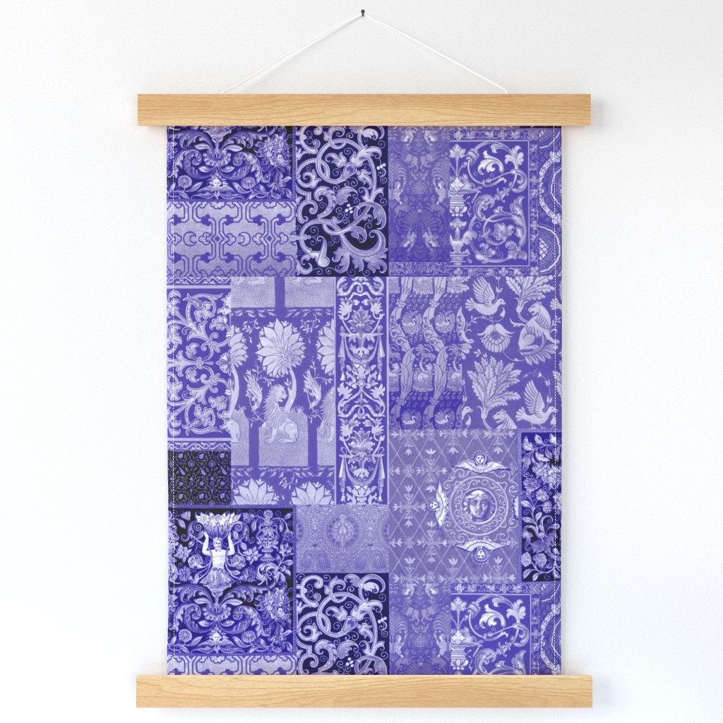 Henry VIII Was A Cheater ... Quilt ~ Indigo/Purple/Blue and White