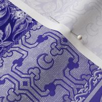 Henry VIII Was A Cheater ... Quilt ~ Indigo/Purple/Blue and White