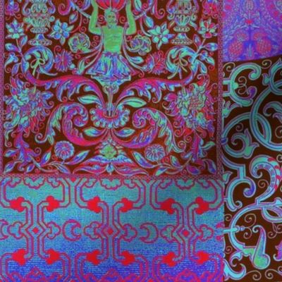 Henry VIII Was A Cheater ... Quilt ~ Magenta Psychedelic 