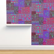 Henry VIII Was A Cheater ... Quilt ~ Magenta Psychedelic 