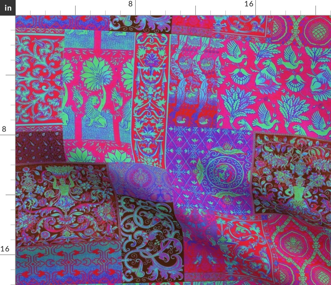 Henry VIII Was A Cheater ... Quilt ~ Magenta Psychedelic 