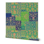 Henry VIII Was A Cheater ... Quilt ~ Blue Psychedelic 