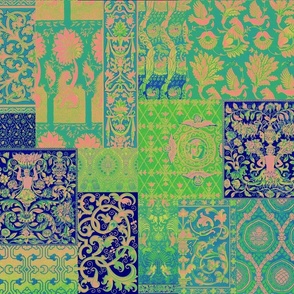 Henry VIII Was A Cheater ... Quilt ~ Blue Psychedelic 