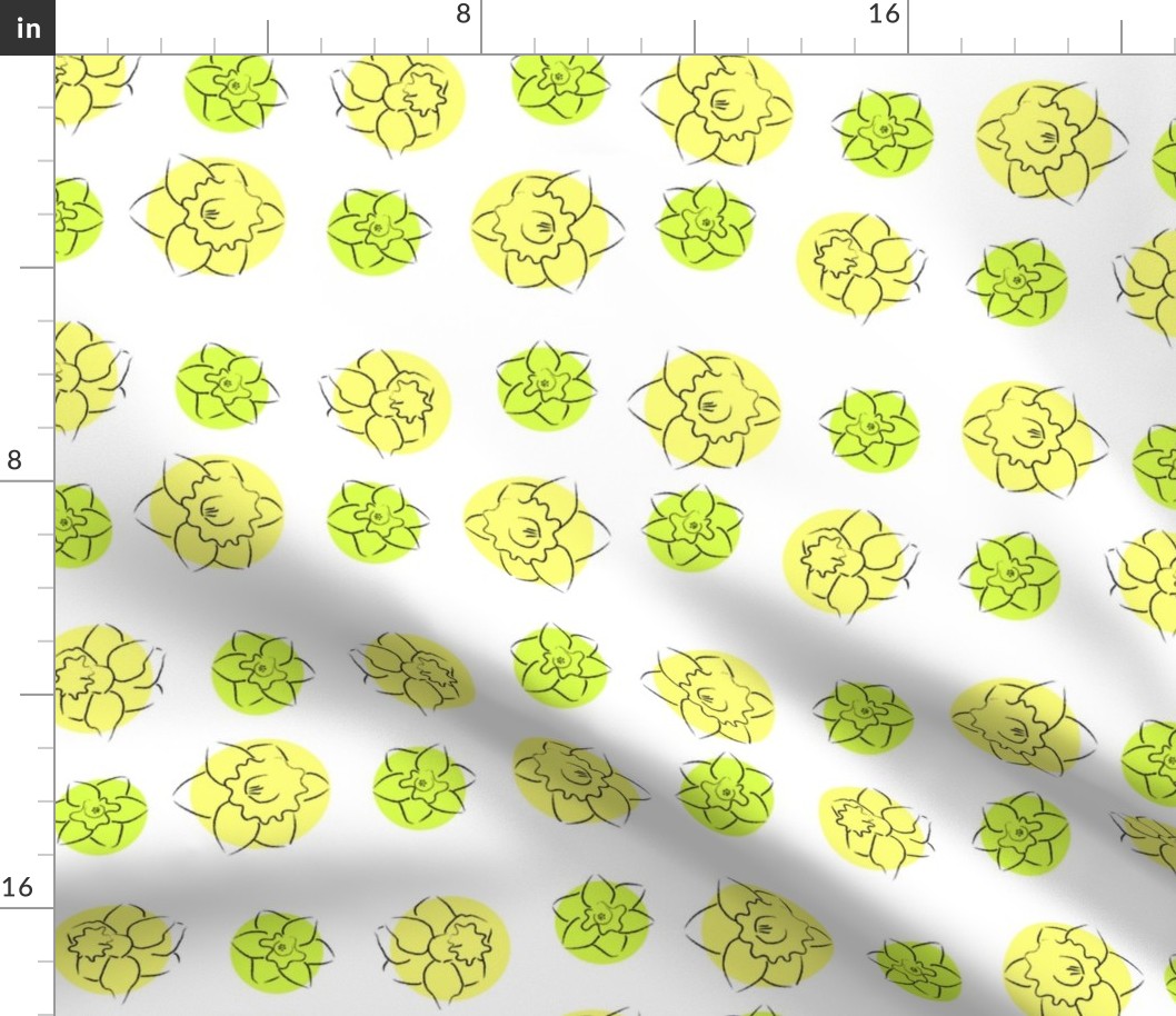 daffodil dots yellow green