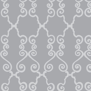 fancy scroll  - grey
