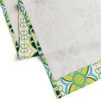 Asian Pattern Turquoise & Teal